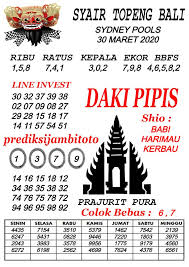 Forum Syair Sydney Pools Akurat 30 Maret 2020 Di 2020 Topeng Sydney Bali