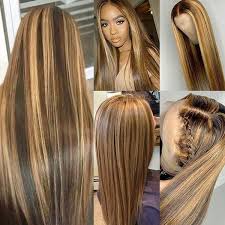 It can be sewn on or worn as a free style wig unit. Straight Hair Hd Lace Front Wigs Ombre Honey Blonde Highlight Human Ha Hairinbeauty