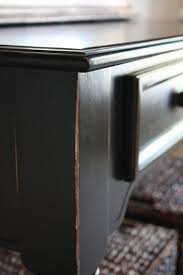Tutorial For Black Finish This Would Be Great To Save Old Furniture And Make Look Like Pottery Bar Pottery Barn Style Pottery Barn Black Distressed Furniture