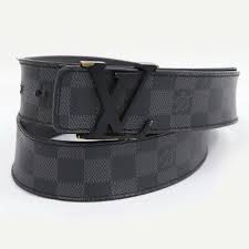 Black And Grey Checkered Louis Vuitton Belt Louis Vuitton San Tulle Lv Initial Belt Damier Gras Fit Black In 2020 Mens Belts Belt Louis Vuitton