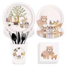 Article by print it baby studio. Woodland Animals Baby Shower Party Supplies Partyideapros Com