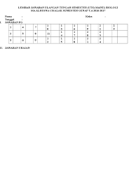 Maybe you would like to learn more about one of these? Lembar Jawaban Ulangan Tengah Semester