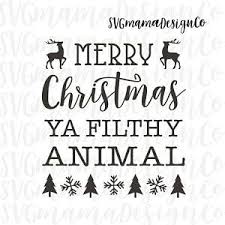 Download Silhouette Files Home Alone Inspired Clipart Merry Christmas Ya Filthy Animal Svg File Digital File Christmas Svg For Cricut Ornaments Accents Home Living
