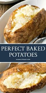 Use a fork to poke a few holes into the potatoes. Perfect Baked Potatoes A Family Feast
