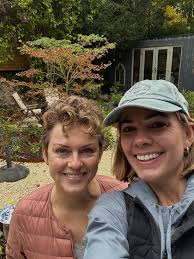 A Sunday morning well spent, visiting my lovely clients, Emily and Adam, in  Winchester. I designed their garden back in the autumn of 2024 and they've  been building it over the last