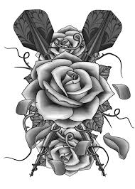 Skull rose tattoos flower tattoos body art tattoos skull tattoo flowers pretty skull tattoos skull sleeve tattoos key tattoos butterfly tattoos foot tattoos. Rose And Dart Tattoo Design On Behance
