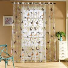 Beauty floral short roman curtain tieup kitchen window shade sheer voile new. 100 135cm Tropical Floral Print Sheer Washable Curtains Printed Butterfly For Living Room Bedroom Kitchen Curtain Printed Sheer Voile Curtains Walmart Com Walmart Com