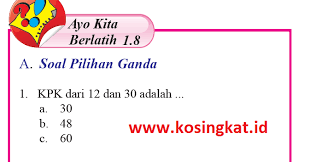 Jawaban uji kompetensi 6 matematika kelas 7 jawaban matematika kelas 7 semester 2 uji kompetensi 6 halaman 94 uji kompetensi 6 kelas7 semester 2 hal 94 sampai 99. Kunci Jawaban Matematika Kelas 7 Halaman 98 100 Ayo Kita Berlatih 1 8 Kosingkat