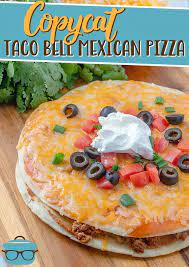 Copycat Taco Bell Mexican Pizza Recipe Mexican Food Recipes Recipes Mexican Pizza Recipe