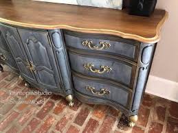 sold example of vintage buffet blue gray handpainted etsy mobilier peint en gris mobilier ancien meubles peints a la main