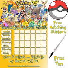 Pokemon Reward Chart 2019