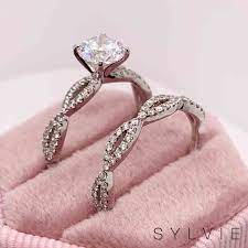 Spiral Engagement Rings Criss Cross Rings Sylvie Diamond Rings Spiral Engagement Ring Stylish Engagement Rings Engagement Rings