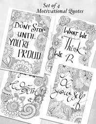 Sale Set Of 4 Coloring Motivational Quotes Printable Zentangle Pdf Coloring Book Positive Quotes Art Therapy Mindfulness Coloring Mandala Quotes Coloring Books Art Therapy Activities