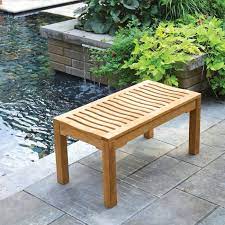 Best outdoor wooden bench ideas. Small Outdoor Backless Bench Foxhall 3 Ft Backless Bench