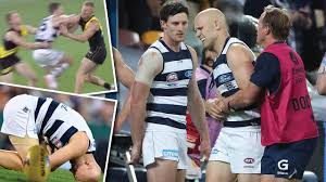 Geelong cats star patrick dangerfield has been cleared by the afl match review officer over an elbow that knocked out richmond tigers player vlastuin was unable to return to the field in the tigers third grand final victory in the past four years, with mro michael christian explaining the incident on. Afl Grand Final 2020 Nick Vlastuin Knocked Out By Patrick Dangerfield Video