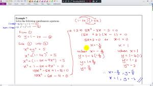 Addmaths tingkatan 4 kssm (hukum indeks). Kssm Form 4 Add Maths 3 2 Simultaneous Equation One Linear And One Non Linear Youtube