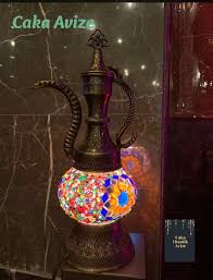 Authentic Mosaic Glass Pitcher Night Lamp Otantik Mozaik Cam Ibrik Gece Lambasi Mosaic Glass Mosaic Night Lamps