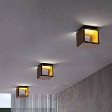 Wurfelformige Led Deckenleuchte Cubo Braun Gold 6701298 Lampen Und Leuchten Deckenleuchten Design Deckenleuchten