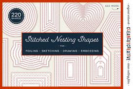 Download Stitched Nesting Shapes Svg Card Making Sketch Foil Paper 1177018 Single Line Designs Design Bundles