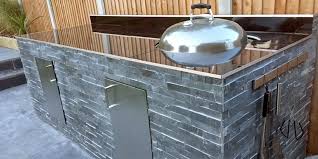 Also be aware that grout can discolor outdoors, so be sure to choose darker tile and grout colors to avoid this. How To Create An Outdoor Kitchen Tile Mountain