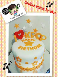 I Love Kpop Cake Fondant Birthday Cake