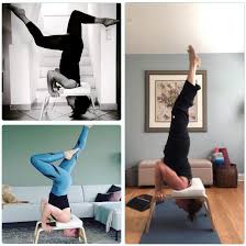 Restrial Life Yoga Headstand Bench Stand Yoga Chair For Family And Gym Wood And Pu Pads Relieve Fatigu Headstand Yoga Yoga Handstand Yoga Blocks Exercises
