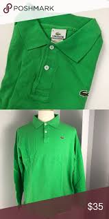 lacoste mens long sleeve pique polo size 8 lacoste polo