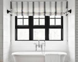Black And White Roman Shades Kitchen Modern Farmhouse Roman Shades Quick Ship Gray Plaid Roman Shades Grey Check Kitchen Tulip Shades Linen Roman Shades Grey Check Gray Valance With Images Traditional Bathroom Bathroom Design Bathroom Interior