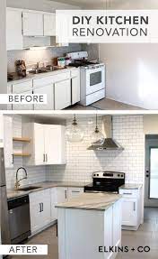 Renovation On A Budget This Tiny Dated Kitchen Was Small And Wasn T Utilizing The Space Rental House Kitchen Condo Kitchen Remodel Diy Kitchen Renovation