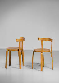 Think of a vintage chaise as therapy for the home. Suite Of 5 Chairs Dlg Alvar Aalto Model 68 In Thermoformed Work F114 Danke Galerie