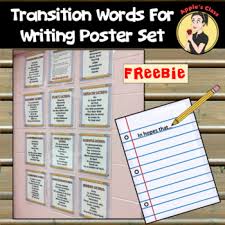 transition words anchor charts by apples class tpt