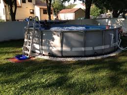 Landscaping Around Base Of Intex Ultra Frame Pools Page 7 Swimming Pool House Above Ground Pool Landscaping Pool Landscaping