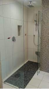 The marriage of white and black, respectively for the tiles. 5 Walk In Shower Ideas For A Tiny Bathroom Innovate Building Solutions
