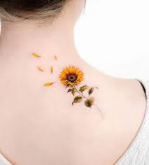 Dotwork sunflower outline tattoo in a vase. 30 Best Sunflower Tattoos For Women 2021