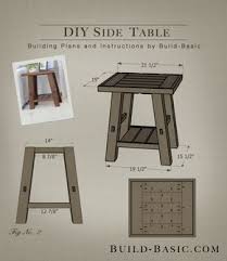 Build A Diy Side Table Building Plans By Buildbasic Www Build Basic Com Diy Side Table Diy Furniture Bedroom Diy End Tables