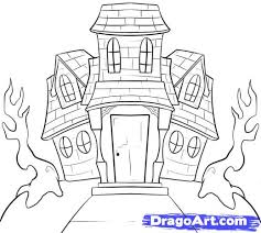 A drawing of spooky's house of jumpscares! Spooky House Drawing At Paintingvalley Com Explore Collection Of Spooky House Drawing