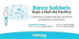 Las tarjetas de crédito bcp aprobadas por este canal te ofrecen un seguro de desgravamen emitido por pacífico seguros. Banco Solidario Ø¹Ù„Ù‰ ØªÙˆÙŠØªØ± Tenemos Grandes Noticias Desde Hoy Visitanos En Nuestra Nueva Agencia Solidario En Mall Del Pacifico Y Accede A Creditos Cuentas De Ahorro Inversiones Tarjetas De Credito Alia Y