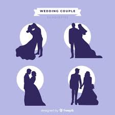 Scherenschnitt brautpaar vorlagen zum ausdrucken kostenlos. Clipart Hochzeitspaar Silhouette