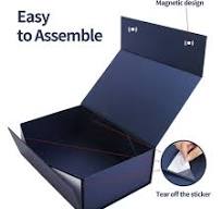 4 Pack Magnetic Closure Boxes Set, 12x8x4 Blue Gift Box with Lid for Party  Festival Birthday