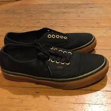 Black And Gold Vans Shoes Black Gold Vans Gold Vans Vans Gold Shoes