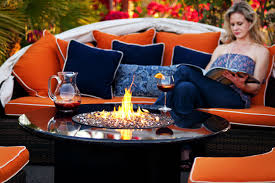There Are Two Things That Set Oriflamme Fire Tables Apart First The Table Sits At Nineteen Inches Which Is Standard C Fire Table Fire Pit Outdoor Fire Table