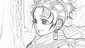 63k this among us coloring pages character with mask for individual and noncommercial use only. Kimetsu No Yaiba Coloring Page Drawinginsider