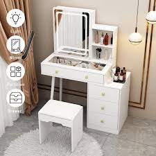 Lighted Makeup Vanity Set Hotsell