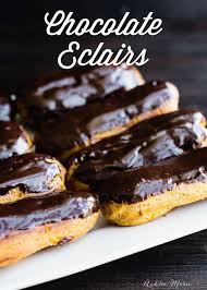 Chocolate Eclairs Recipe And Video Tutorial Ashlee Marie Eclair Recipe Chocolate Eclair Recipe Chocolate Eclair