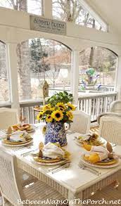 Blue and yellow decor can be quite dramatic when you choose bold, saturated hues. A Sunny Blue Yellow Table Inspired By A Spring Like February Day Between Naps On The Porch