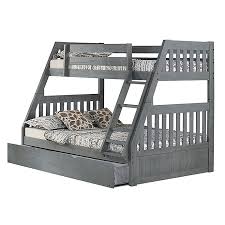 This is a durable and safe bunk bed made from solid wood in you. Discovery World Furniture Twin Over Full Bunk Bed With Trundle In Charcoal Bed Bath Beyond