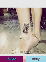 3 Small Black Women Angel Wing Fairies Temporary Tattoo Sticker Art Body Sticker Foot Tattoos Tattoos Wrist Tattoos Girls