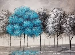 Black And White Easy Landscape Painting For Beginners Pop Of Color Black And White Trees Part 2 Beginner Acrylic Painting Free Youtube Diy Lesson By Angela An In 2020 Art Painting Easy Canvas Painting Pop Art Painting