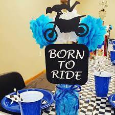 Dirtbike Centerpieces Bike Baby Shower Baby Shower Motorcycle Dirt Bike Birthday