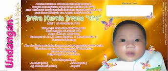 Tujuannya untuk mengundang orang lain agar ketika menyembelih hewan qurban aqiqah, diniatkan sambil menyebutkan nama bayi dan ayahnya. Contoh Kartu Nama Bayi Aqiqah